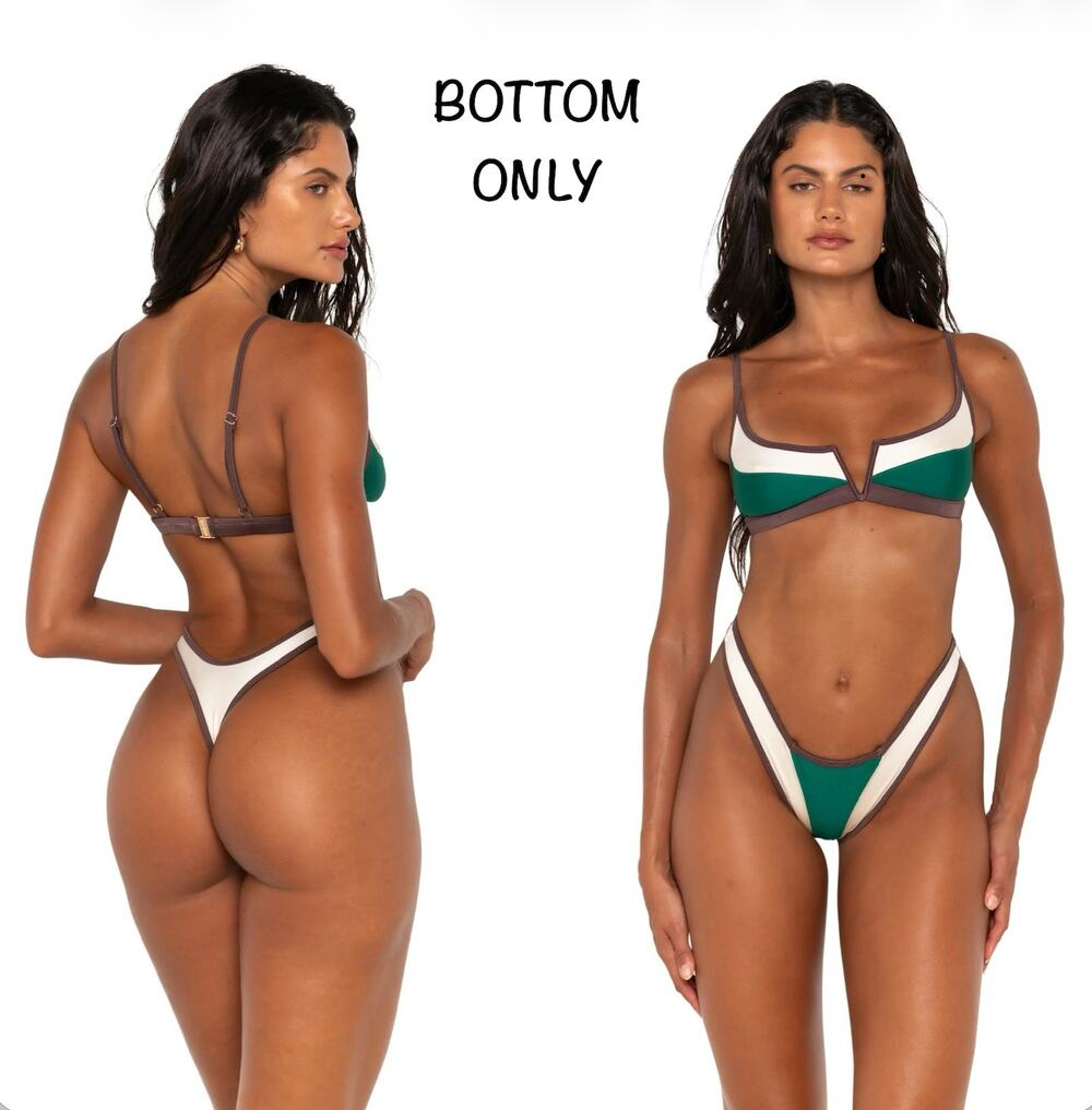 FAE Swim Goi Bottom Oasis High Cut G-String Bikini Sz Small NWT